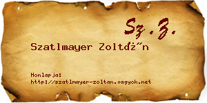 Szatlmayer Zoltán névjegykártya