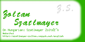 zoltan szatlmayer business card